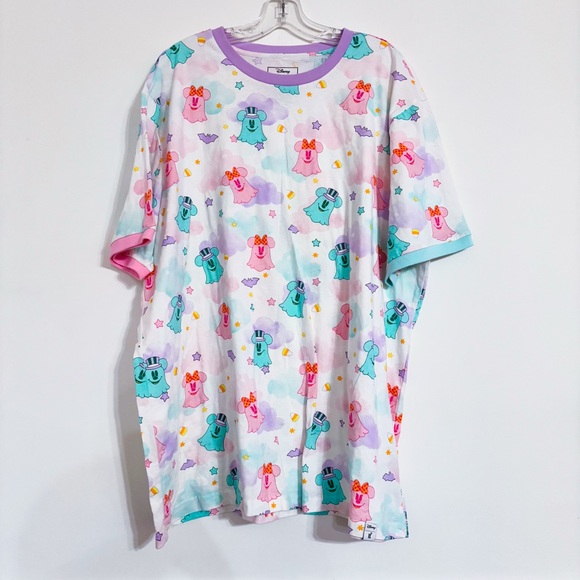 Loungefly Disney Mickey and Minnie Mouse Pastel Ghost Unisex Tee Size 3X - Picture 1 of 6